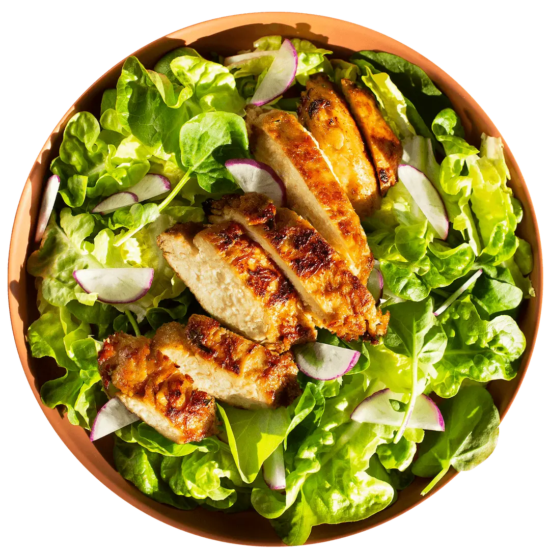 Image of salad with a transparent background.